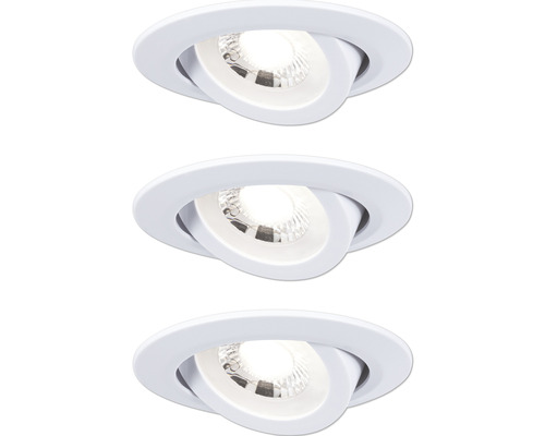 Paulmann LED Einbauleuchten-Set 3-step dimmbar 3x6 W 550 lm 3000 K Ø 8,2 cm schwenkbar weiß/matt 3 Stück 230V