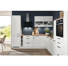 nobilia elements Winkelküche ohne Geräte Urban 450 cm alpinweiss matt vormontiert Variante links 4004539053892