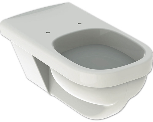 Wand-WC GEBERIT Renova Comfort Square Flachspüler mit Spülrand weiß KeraTect® Spezialglasur ohne WC-Sitz 208550600
