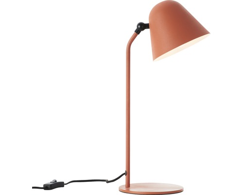 Tischleuchte mit rundem Fuß und konischem Lampenschirm