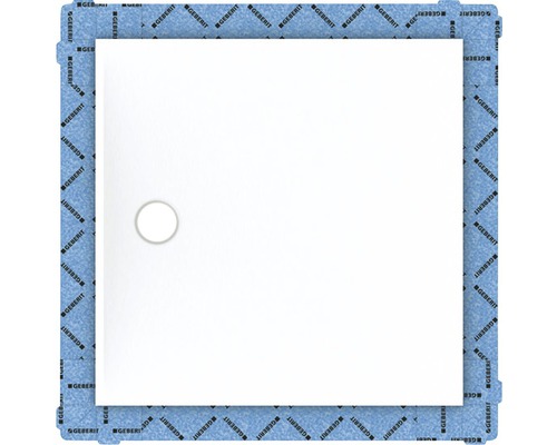 Receveur de douche GEBERIT Sepaplano 900 x 900 x 45 mm blanc lisse 154270111 Manchon d''étanchéité Geberit pour caniveau de douche
