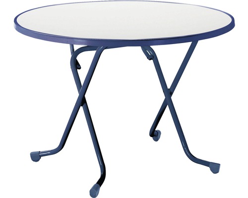 Table pliante ronde Best 100 x 100 Ø 100 H 70 cm bleu
