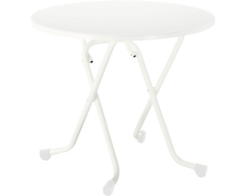 Table pliante Best Ø 80 H 70 cm blanc-0