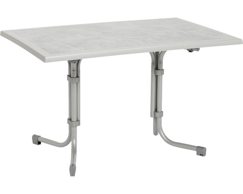 Table de jardin Best Boulevard 80 x 120 H 72 cm argent