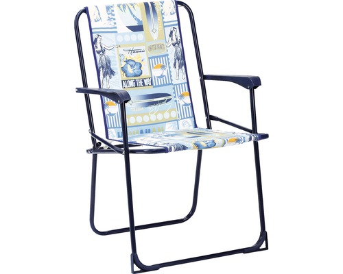 Chaise de camping chaise pliante Best Chiemsee bleu blanc