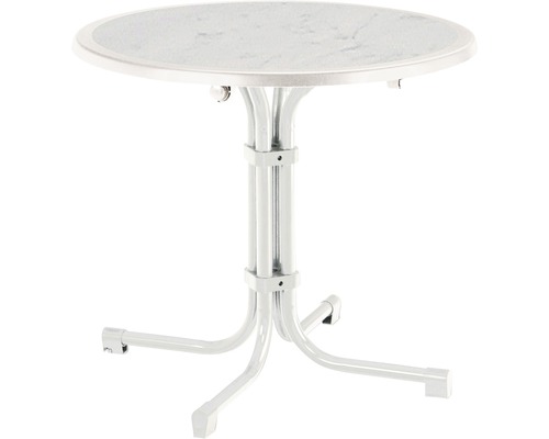 Table de jardin Best Boulevard Ø 80 H 72 cm blanc