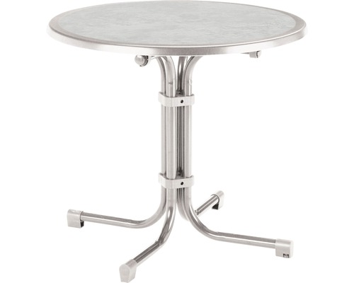 Table de jardin Best Boulevard Ø 80 H 72 cm argent