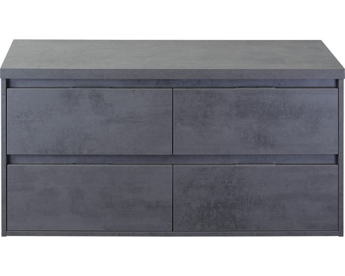 Waschtischunterschrank Sanox Porto Frontfarbe beton anthrazit BxHxT 120 x 59 x 50 cm