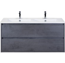 Waschtischunterschrank mit zwei Waschbecken und zwei Schubladen