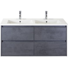 Waschtischunterschrank mit zwei Waschbecken und vier Schubladen