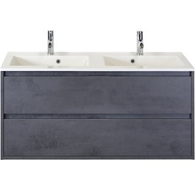 Waschtischunterschrank mit zwei Waschbecken und zwei Schubladen