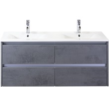 Waschtisch mit zwei Waschbecken und Unterschrank mit Schubladen