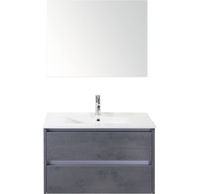 Combinaison de lavabo avec meuble sous-lavabo, lavabo et miroir