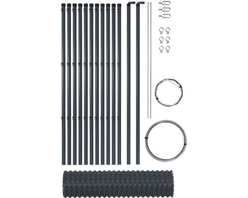 Kit de grillage simple torsion 40 mm 25x1 m, anthracite