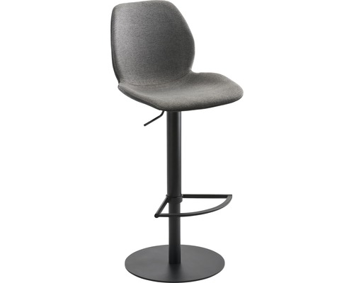 Grauer höhenverstellbarer Barhocker mit Fußstütze