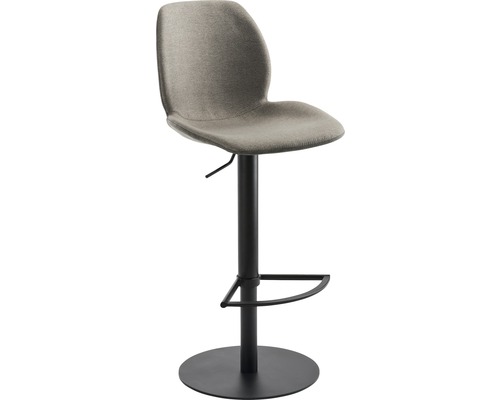 Höhenverstellbarer Barhocker mit Fußstütze und Stoffbezug