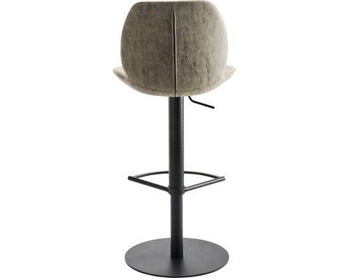 Barhocker mit Kunstlederbezug und schwarzem Metallfuß