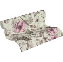 Rouleau de papier peint à motif floral