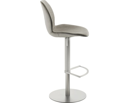 Barhocker mit Stoffbezug und Fußstütze