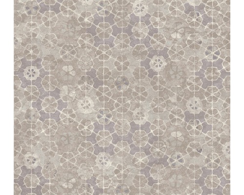 Papier peint intissé 37391-2 New Walls Mosaïque gris beige Papier peint à motif floral pour la décoration murale
