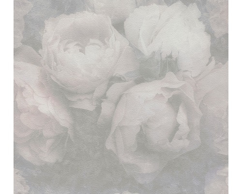 Vliestapete 37392-3 New Walls Rose rose grau Blumen Tapete mit Rosenmuster