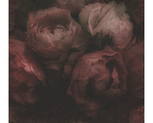 Papier peint intissé 37392-4 New Walls Rose rouge Gros plan sur des fleurs de roses pour la décoration murale