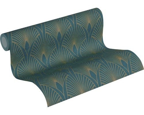 Tapetenrolle mit geometrischem Fächermuster