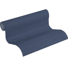 Papier peint textile bleu en rouleau