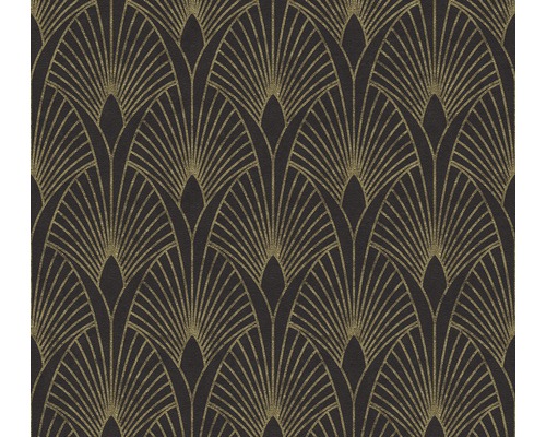 Vliestapete 37427-3 New Walls Art Deco schwarz Tapete mit Art-déco-Muster