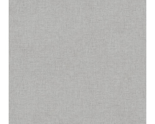 Papier peint intissé 37430-4 New Walls aspect lin uni gris