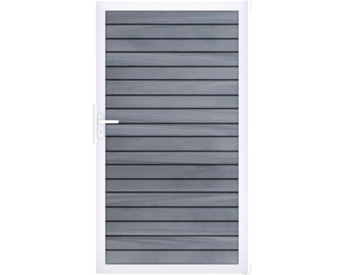 Portillon simple GroJa Rhombus cadre aluminium 100 x 180 cm gris pierre