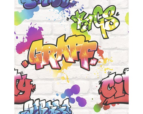 Papier peint 272901 Kids&Teens 3 graffiti gris-0