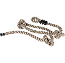 Knotenleiter aus Seil mit Knoten als Sprossen