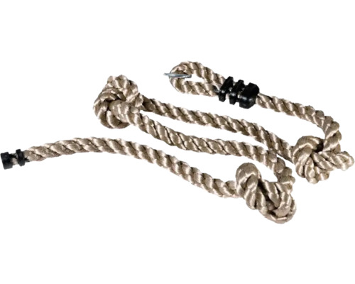 Knotenleiter aus Seil mit Knoten als Sprossen