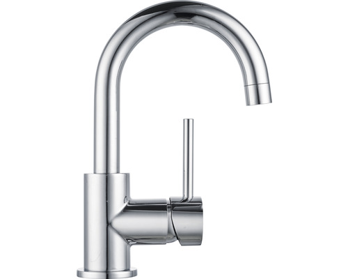 Wasserhahn aus Metall mit hohem Auslauf