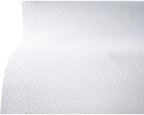 Papier peint en fibre de verre 3560191080 fin (240 gr/m²) 50 m x 1 m Gros plan sur un non-tissé de protection blanc pour peintre