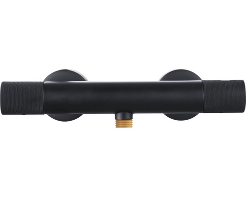 Schwarzer Duschthermostat für die Wandmontage