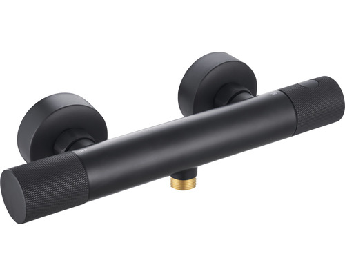 Robinet de douche avec thermostat form & style Kuda noir mat Robinet de douche avec thermostat form & style Kuda noir mat