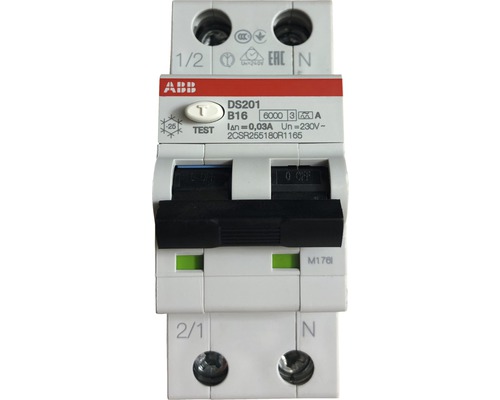 Disjoncteur ABB FI/LS DS201A-B16/0,03