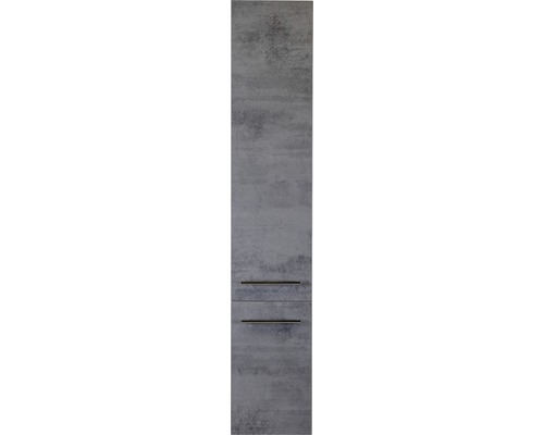 Armoire haute Sanox Straight couleur de façade béton anthracite mat 35 x 160 x 35 cm