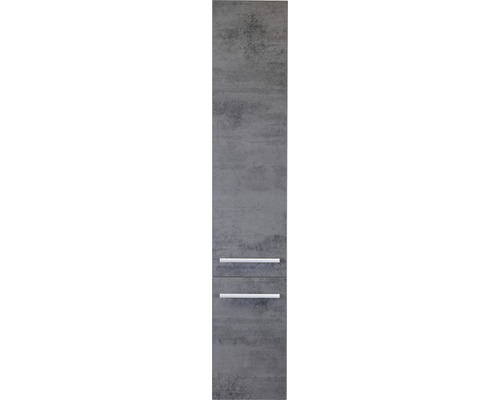 Armoire haute Sanox Stretto couleur de façade béton anthracite mat 35 x 160 x 35 cm