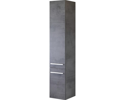 Armoire haute de salle de bain avec deux portes et poignées