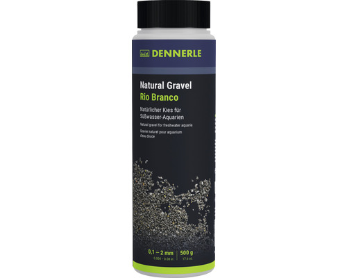 Gravier pour aquarium Natural Gravel Rio B Dennerle 0,1 - 2 mm noir 0,5 kg Aquascaping