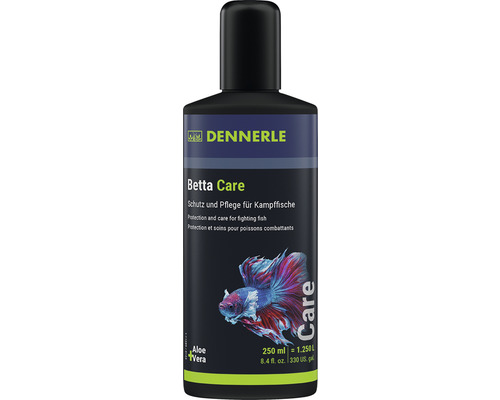 Préparateur d'eau Dennerle Betta Care 250 ml protection et entretien pour poissons Betta à l'Aloe vera, extrait de badamier, extraits de plantes médicinales