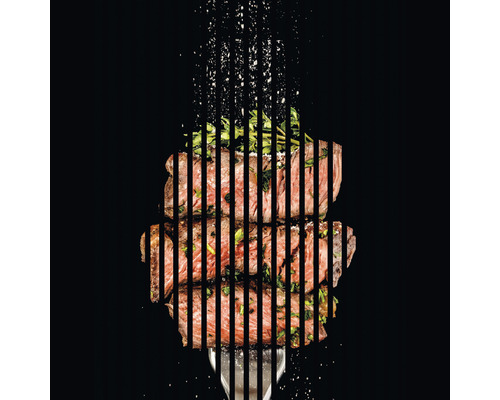 Akustikpaneel digital bedruckt Steak 1 1195 x 1133 x 19 mm Set = 2 Einzelpaneele Akustikpaneel digital bedruckt Steak 1 1195 x 1133 x 19 mm Set = 2 Einzelpaneele