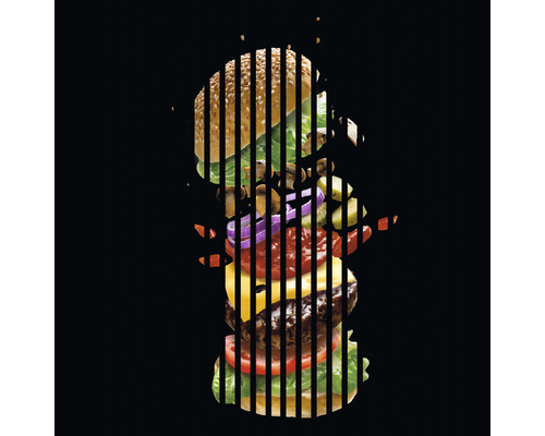 Akustikpaneel digital bedruckt Burger 1 1195 x 1133 x 19 mm Set = 2 Einzelpaneele