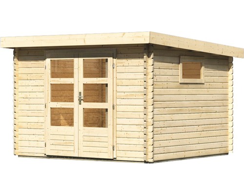 Maison de jardin en bois avec double porte et fenêtre