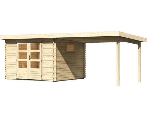 Abri de jardin en bois avec annexe