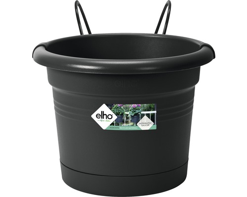 Pot de fleurs avec support elho allin1 plastique Ø 20 h 14 cm noir