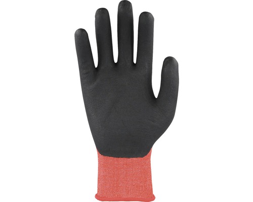 Gant de travail noir avec poignet tricoté rouge